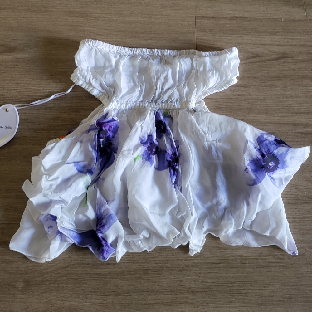 NWT Winston White Floral Off The Shoulder Top M